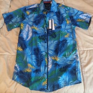 Tropical Blue Short Sleeve Shirt